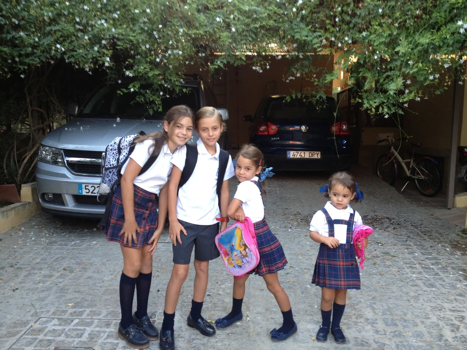 Raquel as a child with her three siblings